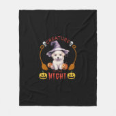 Het schepsel van de nacht Bichon Frise Fleece Deken (Voorkant)