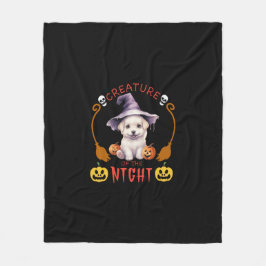 Het schepsel van de nacht Bichon Frise Fleece Deken