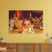 Het scheren van de rammen Tom Roberts 1890 Austral Canvas Afdruk (Insitu (Woonkamer))