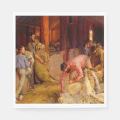 Het scheren van de rammen Tom Roberts 1890 Austral Servet (Voorkant)