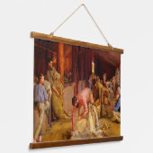 Het scheren van de rammen Tom Roberts 1890 Hangend Wandkleed (Gebogen)