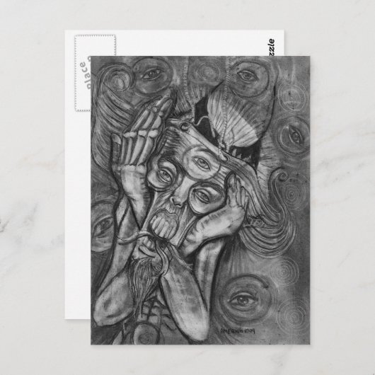 het scherm briefkaart (Voorkant / Achterkant)