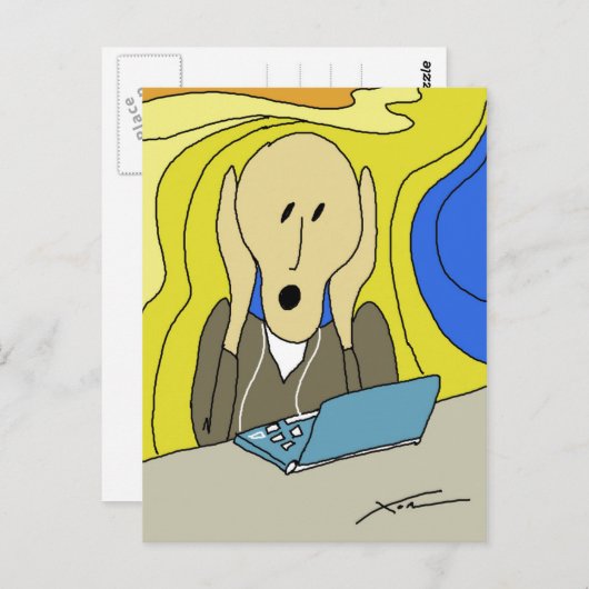 Het scherm briefkaart (Voorkant / Achterkant)