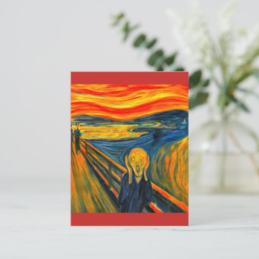 Het scherm - Edvard Munch - Art Post Card Briefkaart (Staand voorkant)