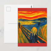Het scherm - Edvard Munch - Art Post Card Briefkaart (Voorkant / Achterkant)
