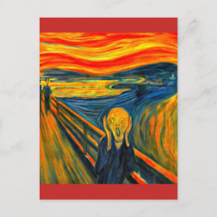 Het scherm - Edvard Munch - Art Post Card Briefkaart