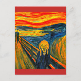 Het scherm - Edvard Munch - Art Post Card Briefkaart