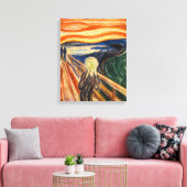 Het scherm | Edvard Munch | Canvas Afdruk (Insitu (Woonkamer))