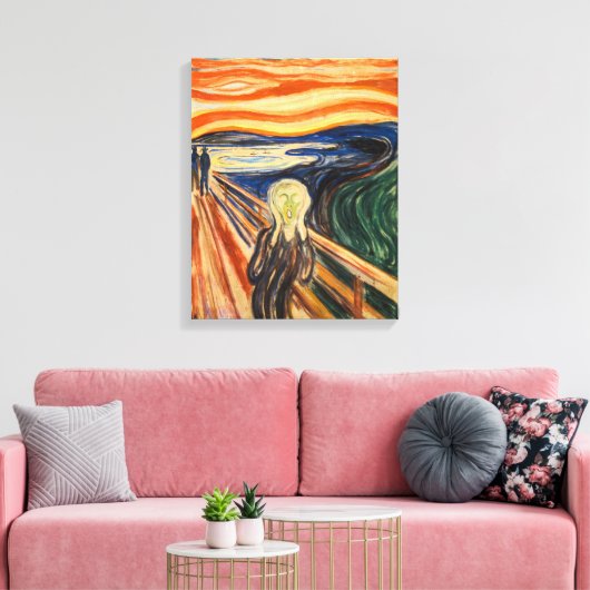 Het scherm | Edvard Munch | Canvas Afdruk (Insitu (Woonkamer))