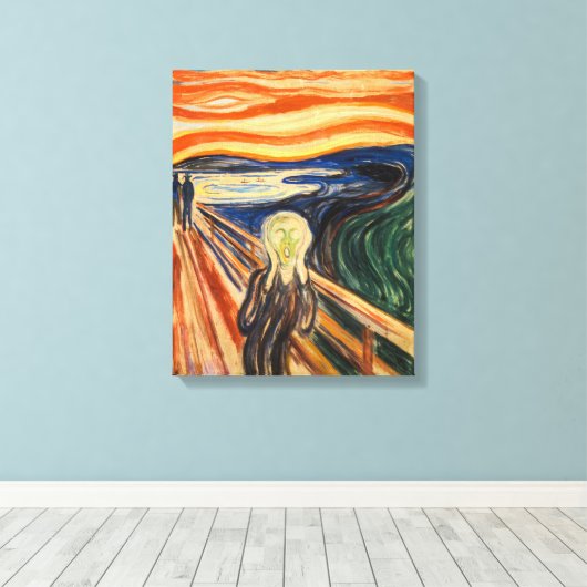Het scherm | Edvard Munch | Canvas Afdruk (Insitu (Houten vloer))