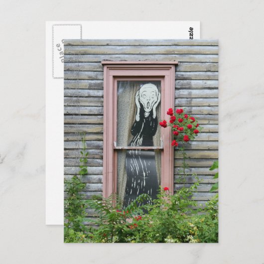 Het scherm in een venster briefkaart (Voorkant / Achterkant)