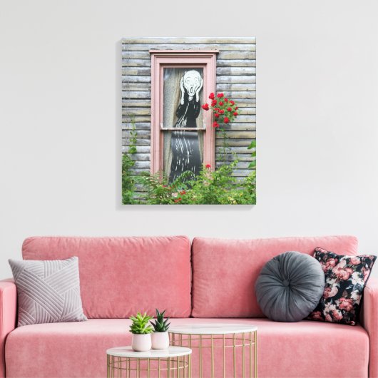 Het scherm in een venster canvas afdruk (Insitu (Woonkamer))