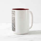 Het scherm tweekleurige koffiemok (Voorkant rechts)