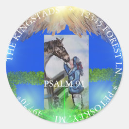 HET SCHERM VAN DE HEDGE RONDE STICKER