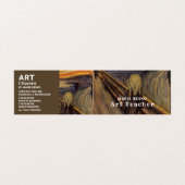 Het scherm van Edvard Munch, kunstleraar, gedetail Visitekaartje (Buitenkant ongevouwen)