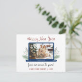 Het scherm van het nieuwe jaar van Covid aan uw Fo Briefkaart (Staand voorkant)