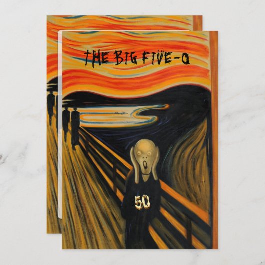Het schermbeeld - Funny 50th Birthday Kaart (Voorkant / Achterkant)