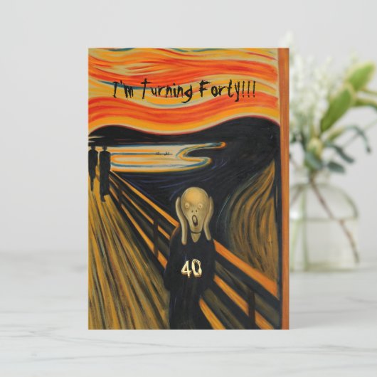 Het schermbeeld - grappige 40ste verjaardag kaart (Staand voorkant)