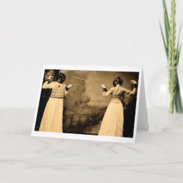 Het Schermen van vintage Vrouwen Periode! De Kaart