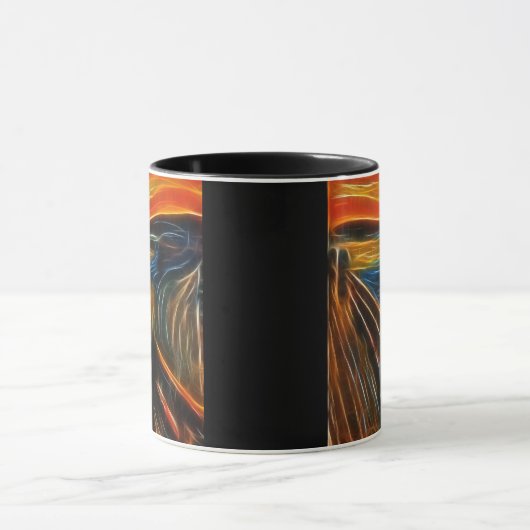 Het schermfractale schilderij Edvard Munch Mok (Midden)