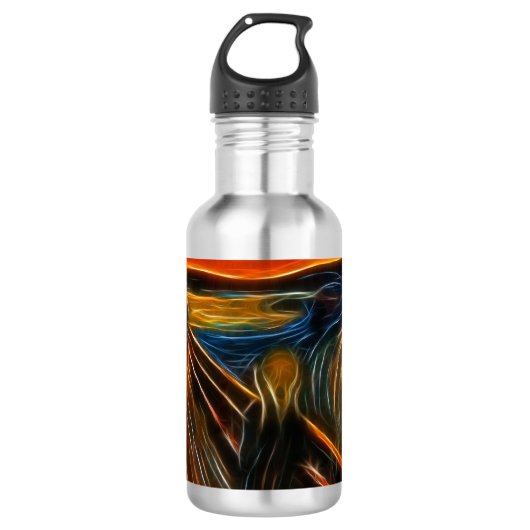 Het schermfractale schilderij Edvard Munch Waterfles (Voorkant)