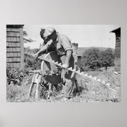 Het scherpen van een Boerderij voert uit, jaren '3 Poster (Voorkant)