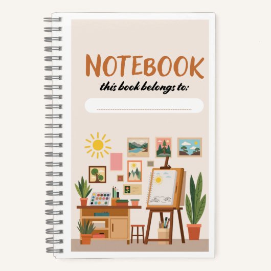 Het schetsboek van het atelier van de kunstenaar notitieboek (Voorkant)