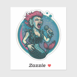 Het schetteren van de Vinyl Siren Sticker