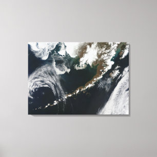 Het schiereiland Alaskan en de eilanden Aleutian Canvas Afdruk