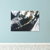 Het schiereiland Alaskan en de eilanden Aleutian Canvas Afdruk (Insitu (Houten vloer))