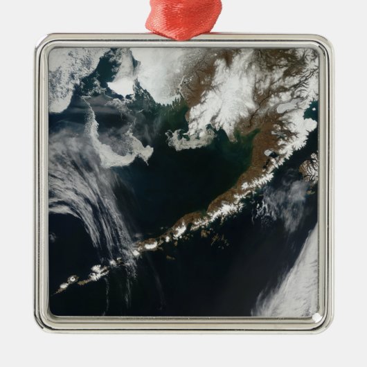 Het schiereiland Alaskan en de eilanden Aleutian Metalen Ornament (Voorkant)