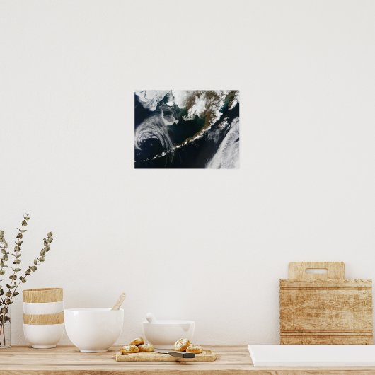 Het schiereiland Alaskan en de eilanden Aleutian Poster (Keuken)