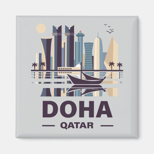 Het schiereiland Doha Qatar Arabia Magneet (Voorkant)