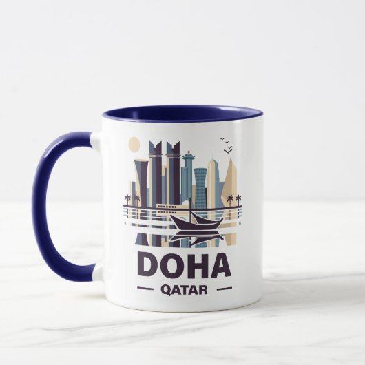 Het schiereiland Doha Qatar Arabia Mok (Links)