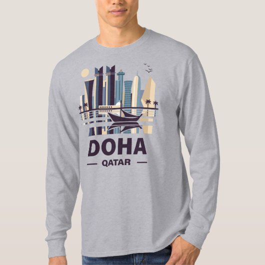 Het schiereiland Doha Qatar Arabia T-shirt (Voorkant)