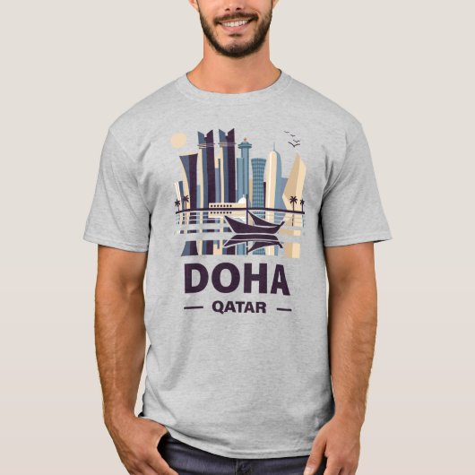 Het schiereiland Doha Qatar Arabia T-shirt (Voorkant)