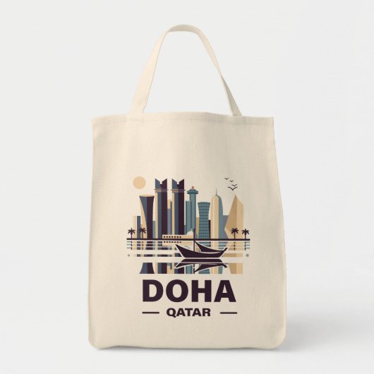 Het schiereiland Doha Qatar Arabia Tote Bag (Voorkant)