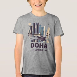 Het schiereiland Doha Qatar Arabia Tri-Blend Shirt