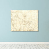 Het schiereiland en de Golf van Florida Canvas Afdruk (Insitu (Houten vloer))