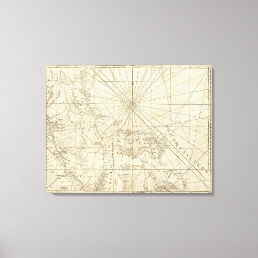 Het schiereiland en de Golf van Florida Canvas Afdruk (Voorkant)