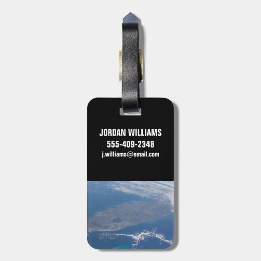 Het schiereiland Florida. Bagagelabel (Achterkant verticaal)