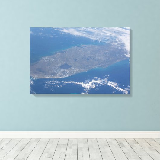 Het schiereiland Florida. Canvas Afdruk (Insitu (Houten vloer))
