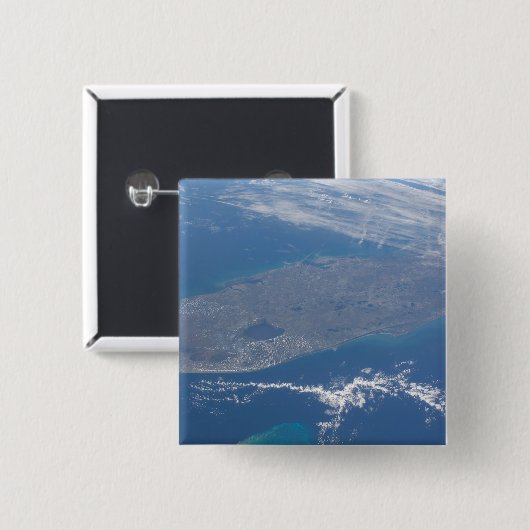 Het schiereiland Florida. Vierkante Button 5,1 Cm (Voorkant /achterkant)