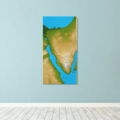 Het schiereiland Sinai Canvas Afdruk (Insitu (Houten vloer))