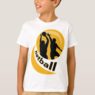 Het schieten van de speler van Netball het blokker T-shirt