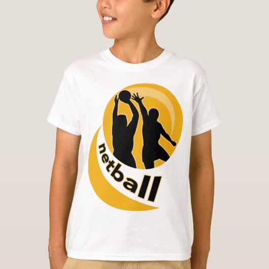Het schieten van de speler van Netball het blokker T-shirt (Voorkant)