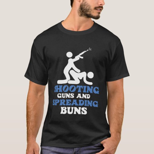 Het schieten van Pistolen en het verspreiden van b T-shirt (Voorkant)