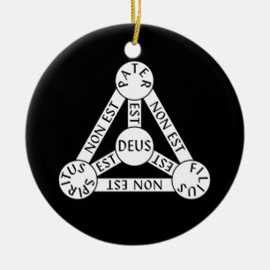 Het schild van de driedaagse versiering (dubbelzij keramisch ornament