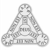 Het Schild van de Drievuldigheid Sticker (Voorkant)