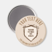 Het schild van de ridder. Wapen. Veiligheidsbadge. Magneet (Voorkant / Achterkant)
